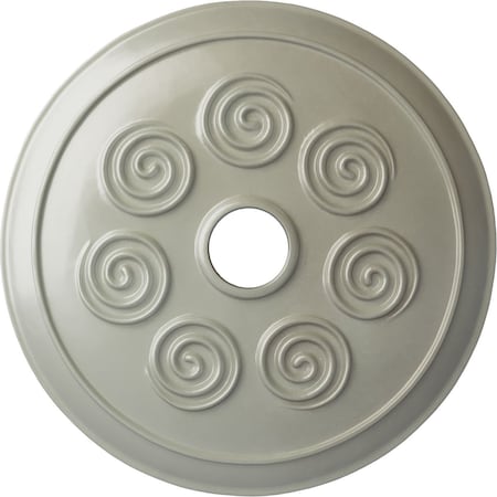 Ekena Millwork Spiral Ceiling Medallion (Fits Canopies up to 4"), Hand-Painted Flash Copper, 25 1/4"OD x 4"ID x 2"P CM25SPFCS